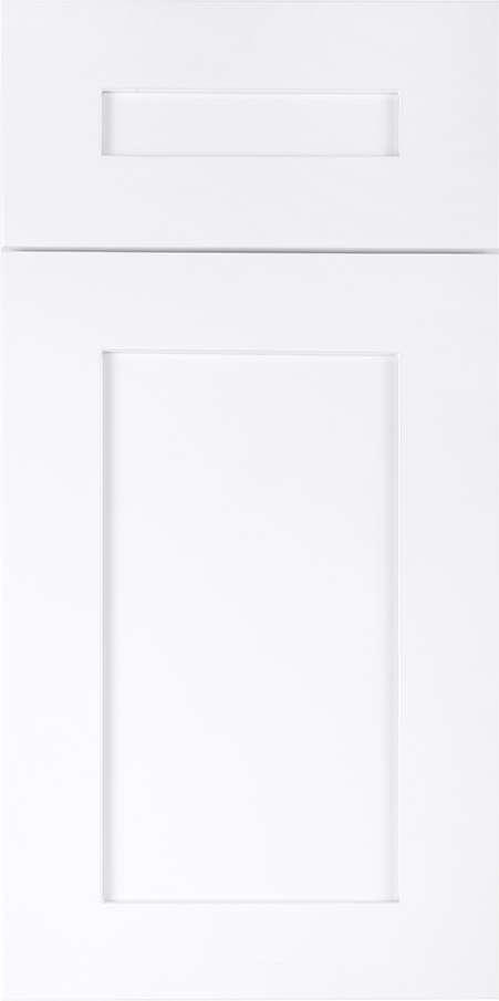 frameless white shaker - Orange County RTA Cabinet Sales