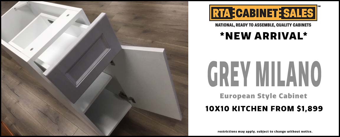 grey milano RTA Cabinet Sales